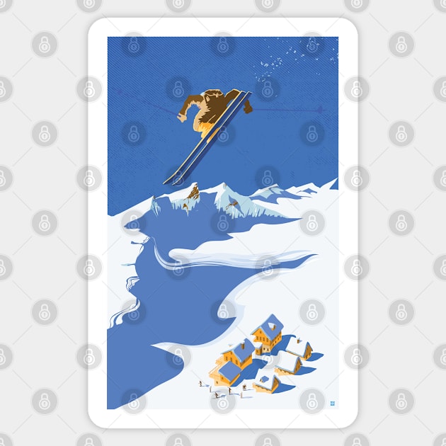 Sky Skier Sticker by SFDesignstudio